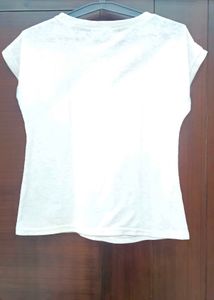 Metallic Star Studied Tshirt For Girls.
