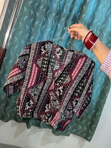 Boho Print Kimono Top
