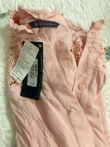 Marks &amp; Spencer Pink Lace Tunic Top