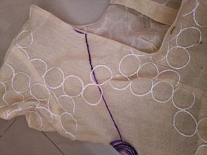 Cream Colour Net Blouse