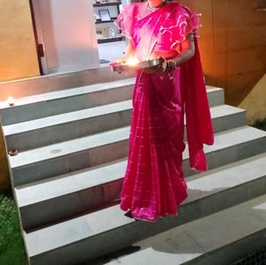 Bollywood Beautiful Saree With Readymade Blouse