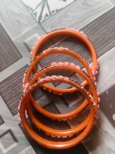 Elegant Rose &amp; Glitter Bangles