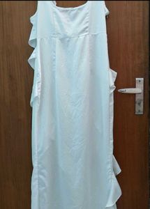 Elegant White Ruffle Dress