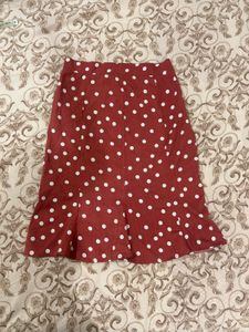 Chic Polka Dot Midi Skirt