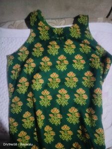 Green Floral Print Kurta set