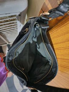 Black Faux Leather Crossbody Bag(U.K)