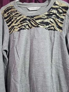 Gudi Grey Tshirt With Sequins