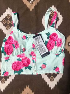 Floral Print Crop Top