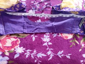 Elegant Purple yellow Embroidered Saree
