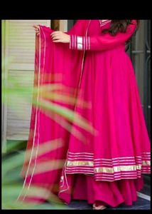 Vibrant Pink Anarkali Suit Set