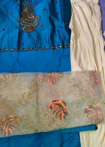 Elegant Teal Embroidered Kurta Set
