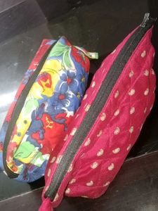 Set of 2 Zippered Pouches
