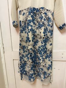 Classy Georgette Kurta With Shoulder Design
