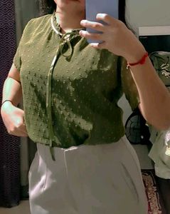 Chic Olive Green Top💚