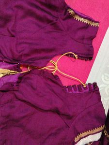 Exquisite Purple Embroidered Saree