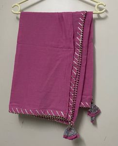 Elegant Grey &amp; Pink Block Print Kurti