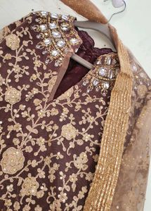 HEAVY BRIDAL ANARKALI GOWN  WITH 👌  😍 FULL DIAMO