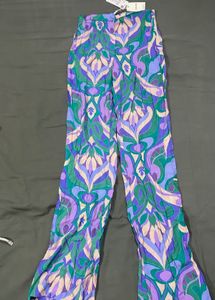 MANGO Boho Print Wide Leg Pants