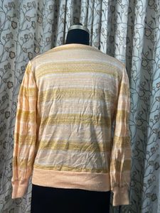 Striped Wrap Front Top