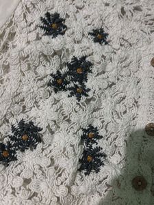 Chic Embroidered Peplum Blouse