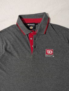 Men's Dickies Grey &amp; Red Polo Shirt