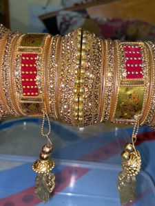 Golden and red Dulhan Chuda💕