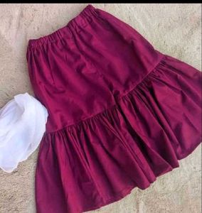 Girls' Maroon Kurta Sharara Set