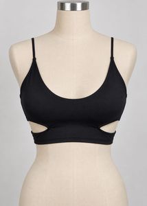 Black Cut-Out Sports Bra