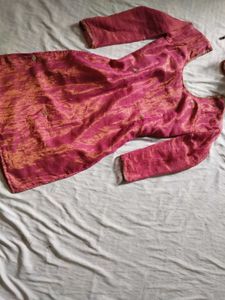 Elegant Pink & Gold Kurta