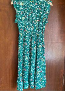 Green Floral Mini Dress