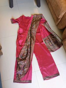 Super classy Indo Western saree jumpsuit.
