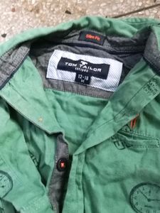 Bottle Green Boy Shirt Full Sleeve