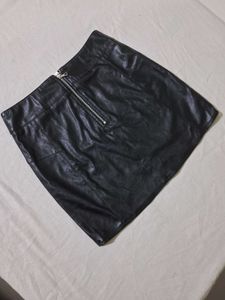 Black Belted Mini Skirt