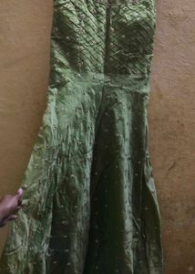 Elegant Embroidered Ethnic Gown with Dupatta