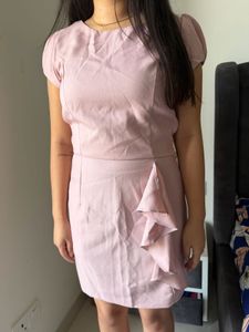 Chic Pink Ruffle Dress
