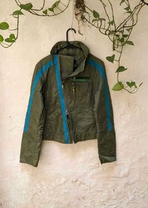 Diesel Y2K Olive green asymmetrical jacket