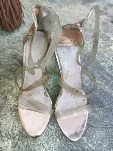 Rose Gold Strappy Heels