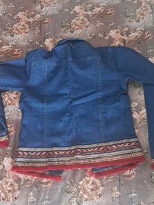 Denim Jacket with Trim