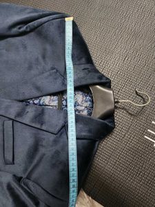 Men's Navy Velvet Blazer