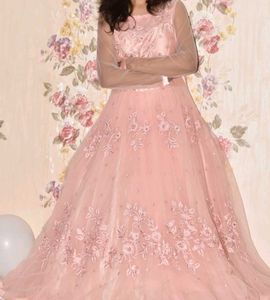 Beautiful 5 Layer Peach Gown