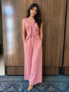 Chic Striped Wide-Leg Jumpsuit