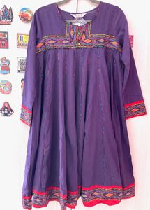 Biba Boho Embroidered Purple Kurti