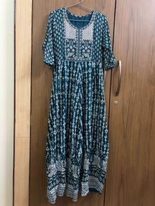 Elegant Teal Embroidered Kurta