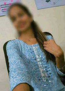 Sky Blue Printed Kurta