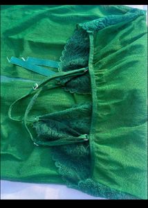 Emerald Green Lace Nightgown