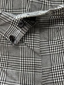 Black &amp; White Plaid Tapered Pants