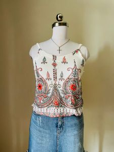 Boho Paisley Print Camisole Top
