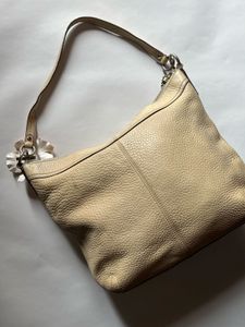 Coach Pleated Leather Shoulder Hobo Bag