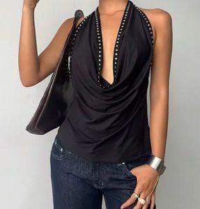 Studded Halter Neck Top (S-M)