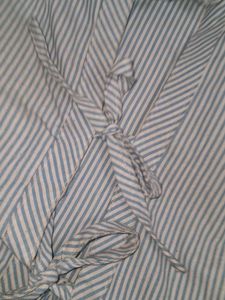 Striped Kurta with Tie-Up Neckline
